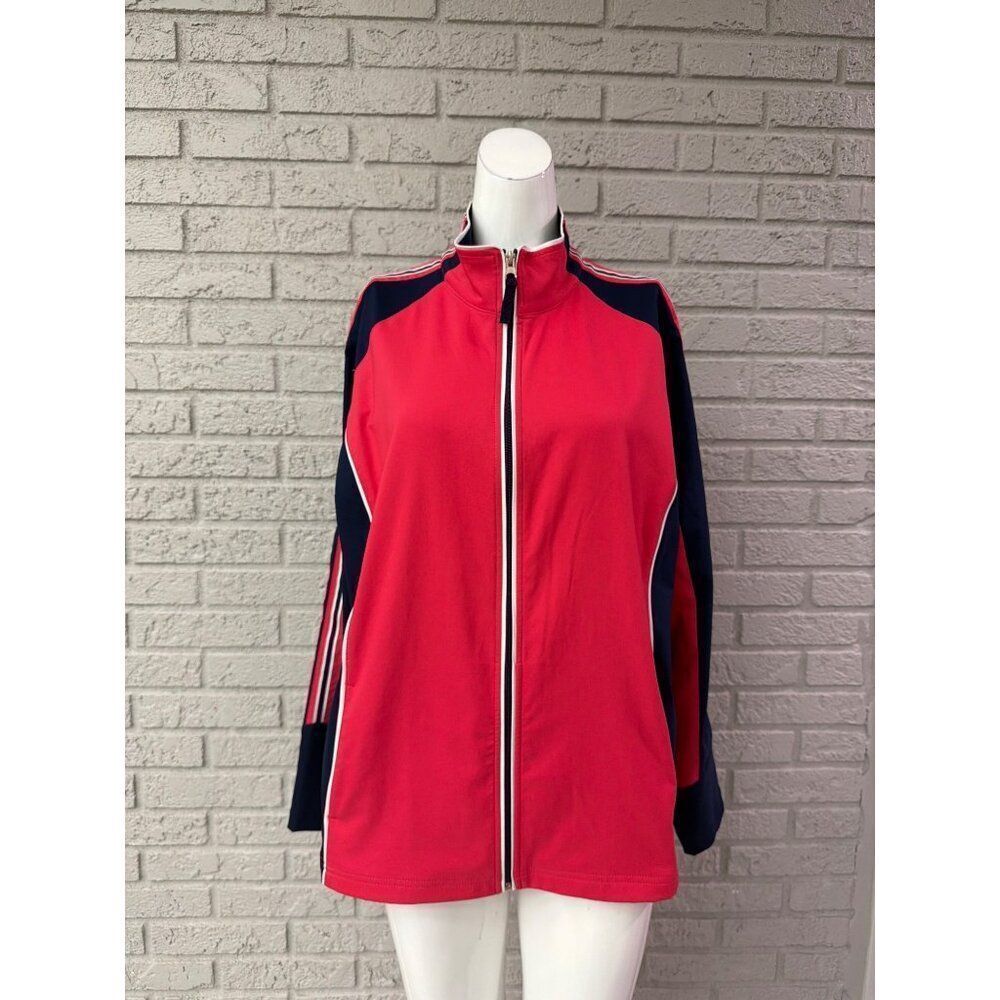Made For Life Women’s Pink / Blue Long Sleeve Zip Front Jacket Size XL